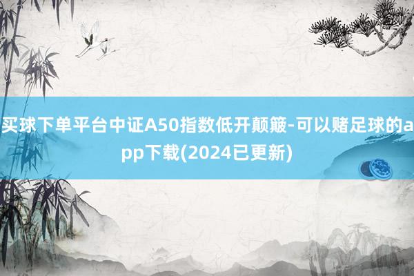 买球下单平台中证A50指数低开颠簸-可以赌足球的app下载(2024已更新)