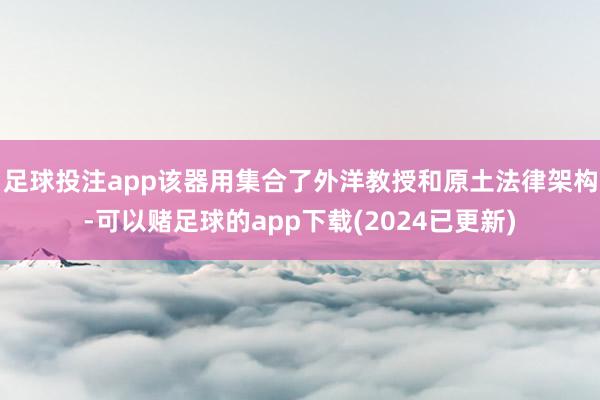 足球投注app该器用集合了外洋教授和原土法律架构-可以赌足球的app下载(2024已更新)