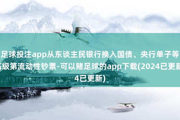 足球投注app从东谈主民银行换入国债、央行单子等高级第流动性钞票-可以赌足球的app下载(2024已更新)