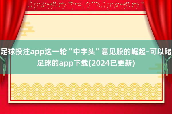 足球投注app这一轮“中字头”意见股的崛起-可以赌足球的app下载(2024已更新)