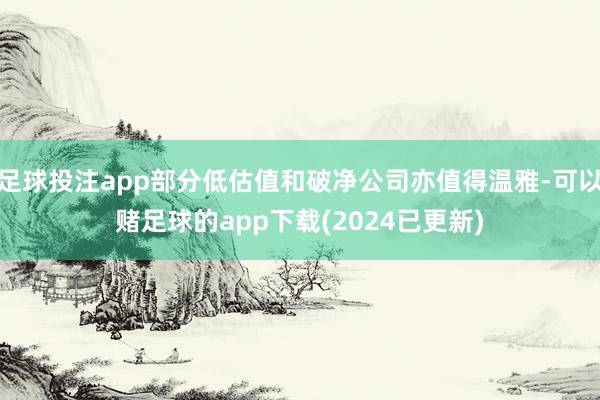 足球投注app部分低估值和破净公司亦值得温雅-可以赌足球的app下载(2024已更新)