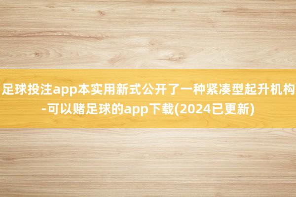 足球投注app本实用新式公开了一种紧凑型起升机构-可以赌足球的app下载(2024已更新)