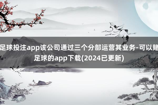 足球投注app该公司通过三个分部运营其业务-可以赌足球的app下载(2024已更新)