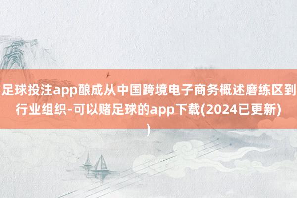 足球投注app酿成从中国跨境电子商务概述磨练区到行业组织-可以赌足球的app下载(2024已更新)